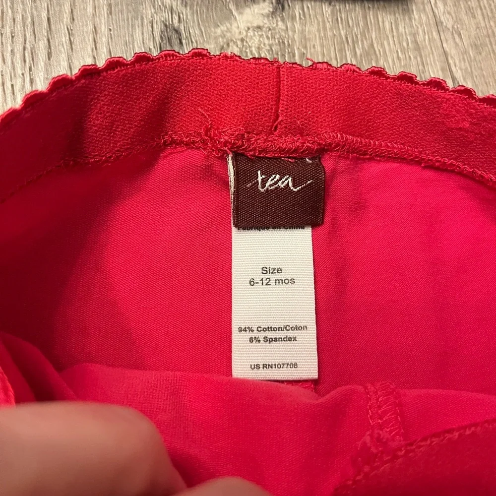Girl's Lot of 4 Tea Collection Capri Leggings- 6-12 Months- Pre-owned